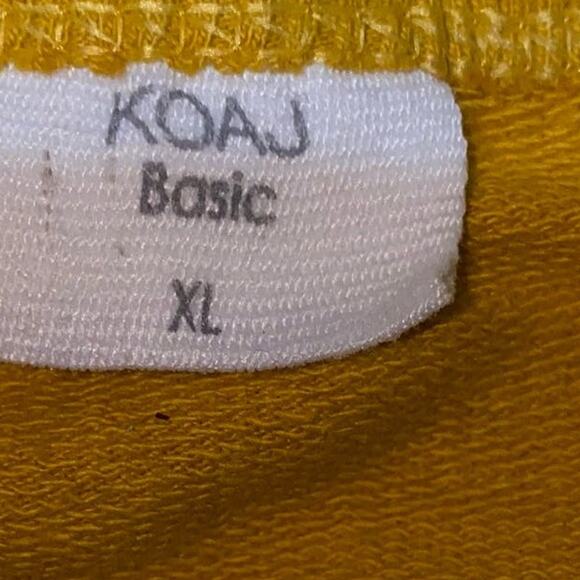 Koaj Basic Yellow Irreverent Irr3verent Long Sleeve Crewneck Sweatshirt Size XL - Picture 4 of 4